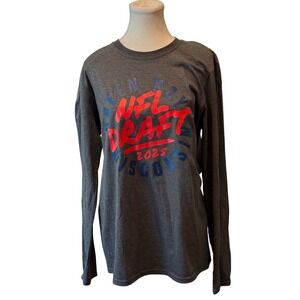 NFL Draft 2025 Gray Long‎ Sleeve T-Shirt Mens Size Medium